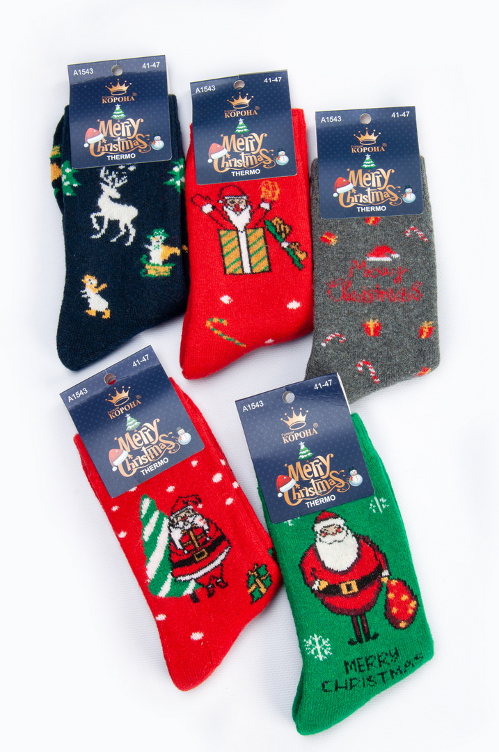 Шкарпетки чоловічі новорічні махрові 